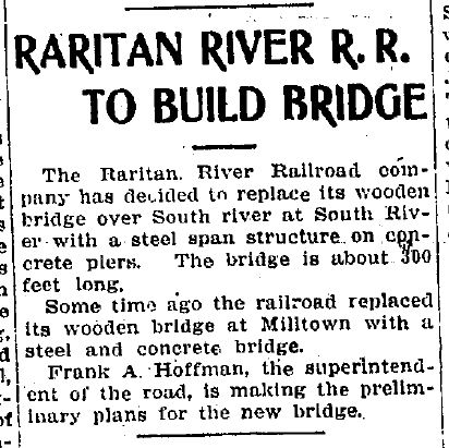0302 The Daily Times (New Brunswick, NJ)  Wednesday, March 2, 1910 SR bridge to be replaced