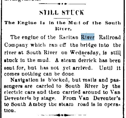 1108 The Daily Times (New Brunswick, NJ)  Friday, November 8, 1895 Engine still in river
